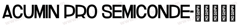 Acumin Pro SemiConde字体转换